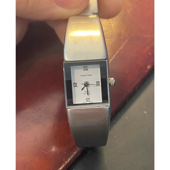 Women's Brush Metal Tone Charles Delon Jewel Collection Watch - Picture 2 of 3